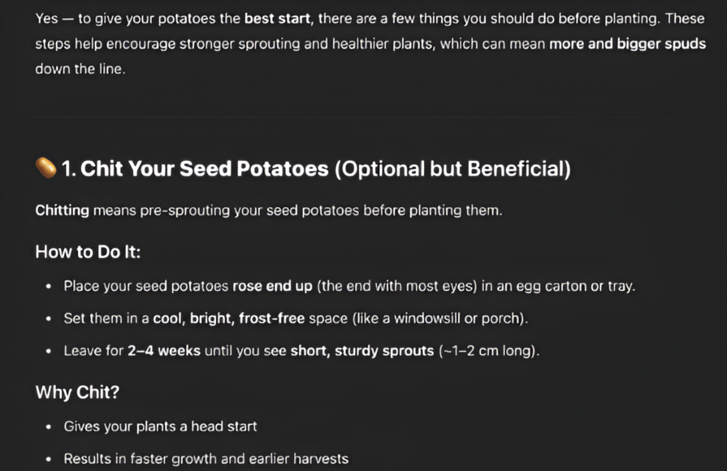 Chitting prompt