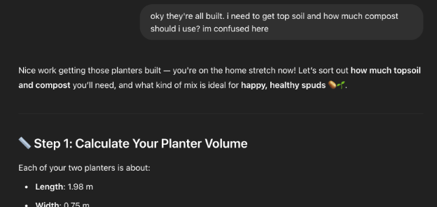 Soil volume prompt
