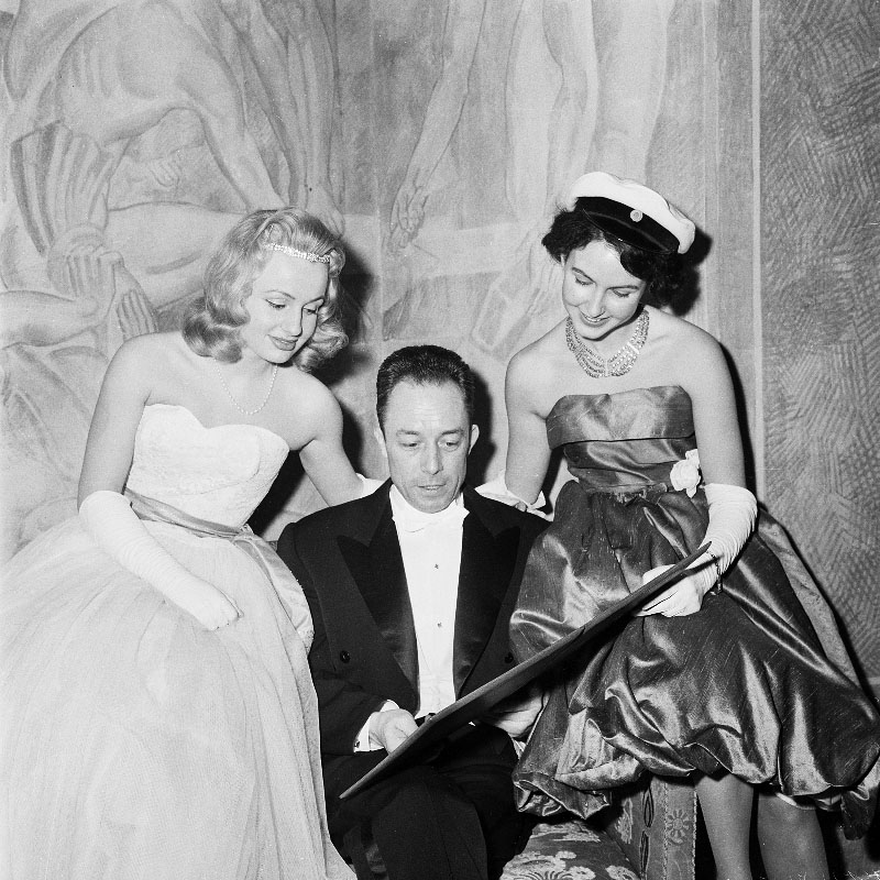 Albert Camus in Stockholm at the Nobel Prize ceremony, 1957