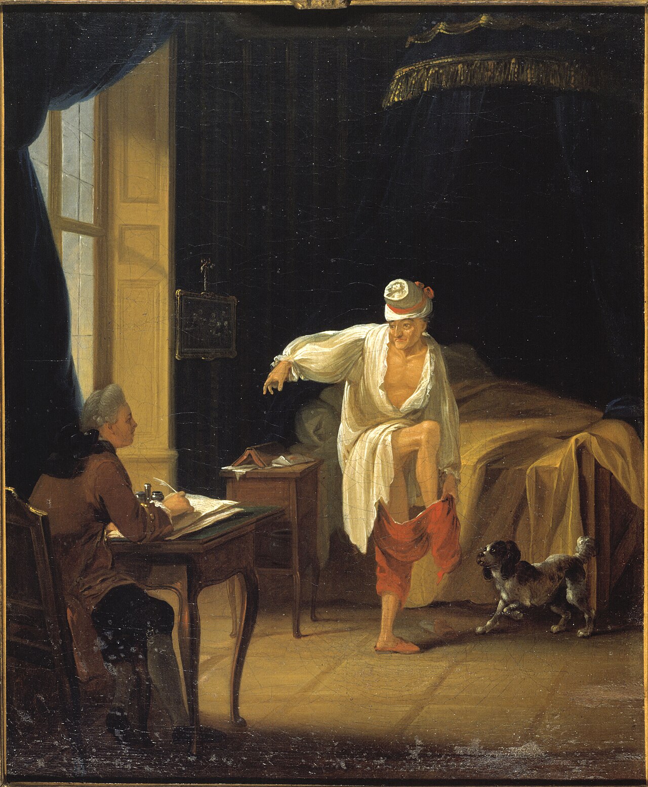 Voltaire's morning routine at Ferney, by Jean Huber
