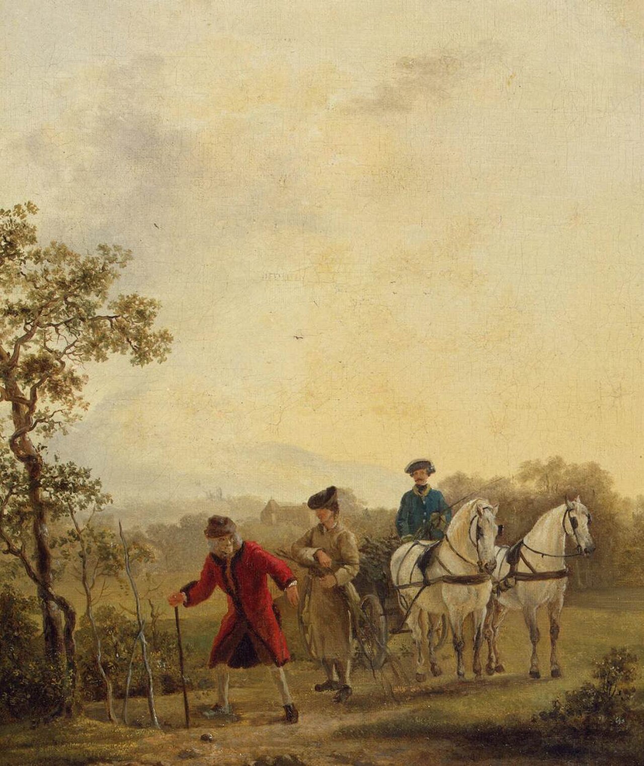 Voltaire planting trees at Ferney, by Jean Huber