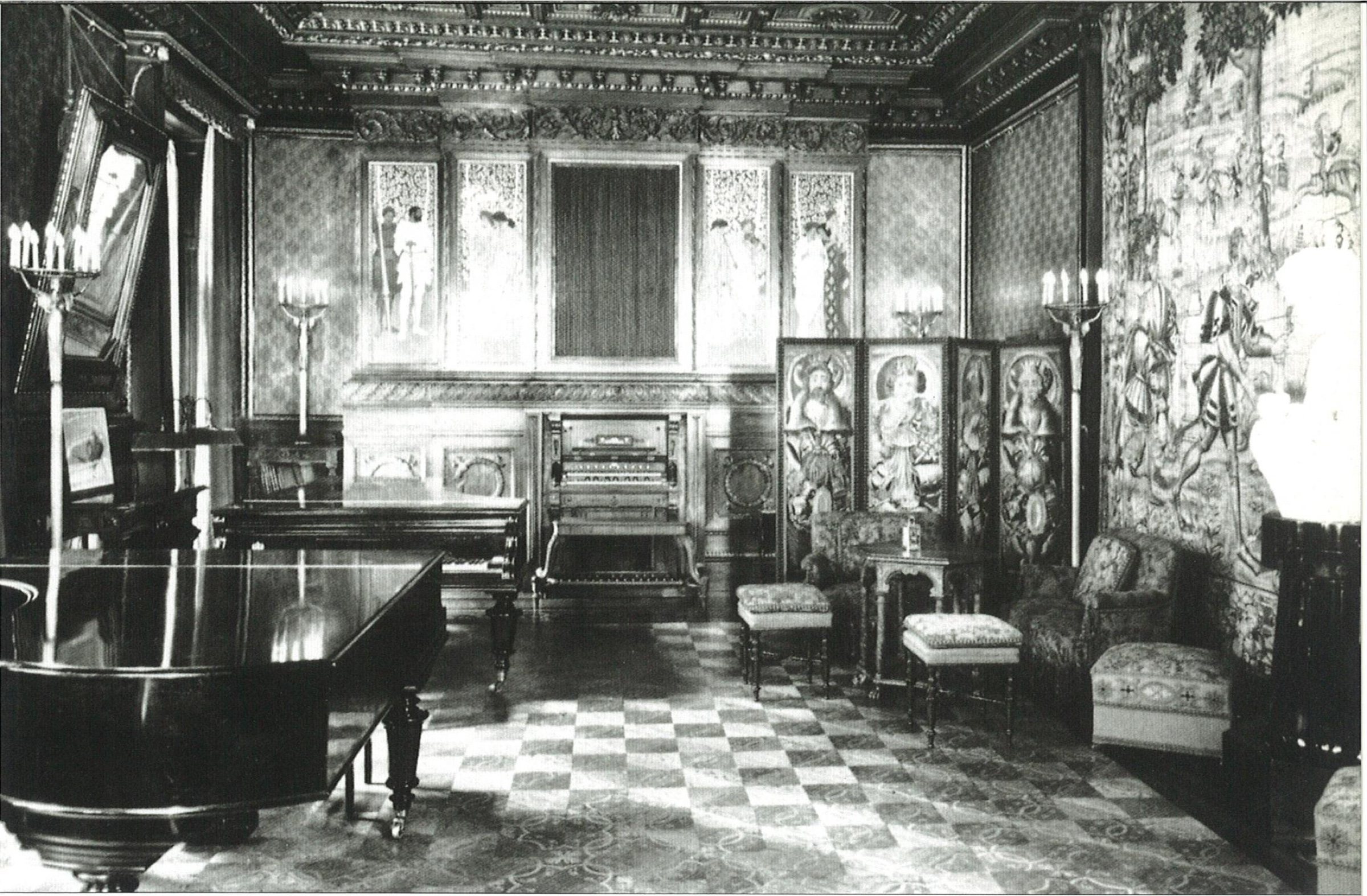 The music salon at the Palais Wittgenstein, Vienna, 1910